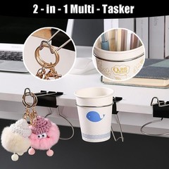 OULIGET Desk Cup Holder Binder Clips Hooks,Disposable Paper Cup Table Edge Cl…