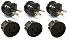 USA to Europe Germany, France Plug Adapter – 6 Pack – Type E/F Schuko Grounde…