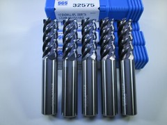 LOT ( 10 PCS ) KYOCERA 1/2″ SGS 32575 5FL .030R V-CARB SOLID CARBIDE END MILLS