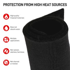 40″x40″ Welding Blanket Fireproof Flame Carbon Felt for Welders Retardant Fabric