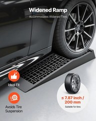 Car Ramps, 2 PCS 20000 lbs GVW Capacity, 2.56 in Lift Height, Portable Low
