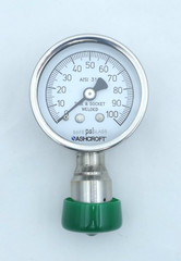 Ashcroft 2″ Sanitary Gauge 0-100 psi 3/4″ Tri-Clamp 20-1032-S-75L-100# SG