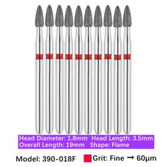 10/pk Vakker Dental Flame Diamond Burs Friction Grip Burs High Speed 860 863