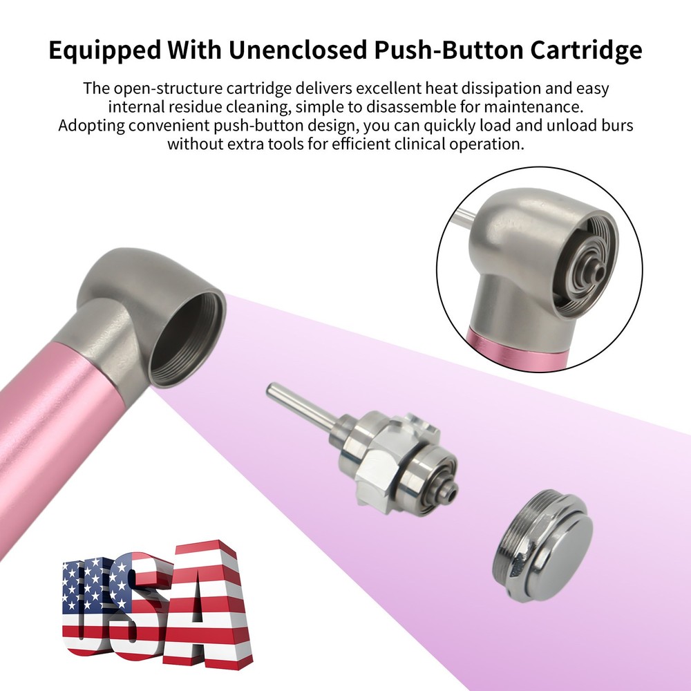 Dental Fast High Speed Handpiece Air Turbine Push Button 4Hole NSK Style Color