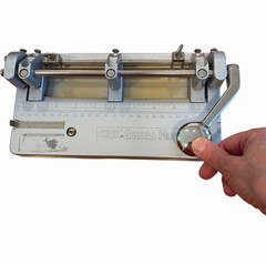 Heavy Duty 3 Three Hole Punch Vintage Office Equip GBC Bates Hummer Adjustable