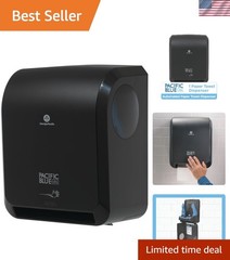 Touchless Paper Towel Dispenser High Capacity Automatic Wall Mount Black