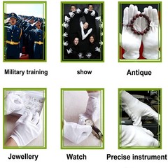 12 Pair White Cotton Gloves 9 inch Extra Large Size for Cosmetic Moisturizing…