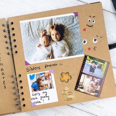 Bstorify Scrapbook Album 60 Pages (8 x 8 Inch) Brown Thick 8 x 8 Inch,