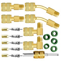R410A Adapter Kit Mini Split Adapter With Thread: 1/4″ Male, 5/16″ Female