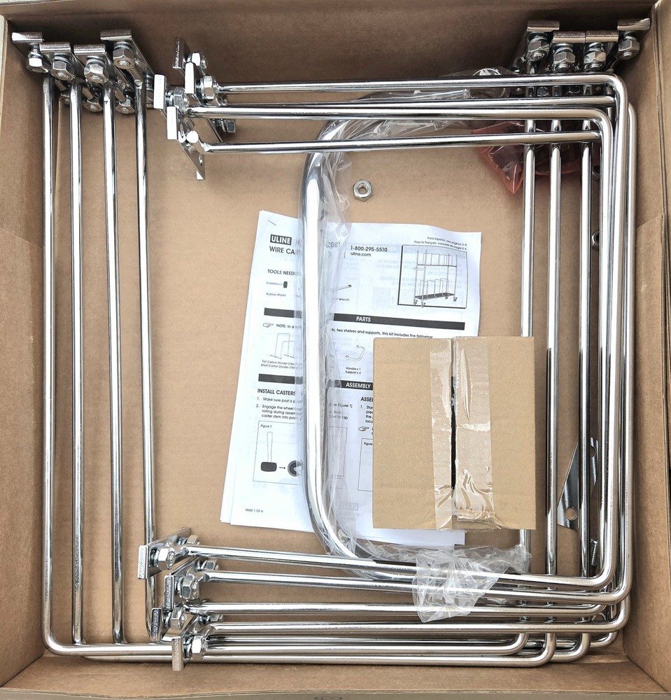 Uline H-2080 H-2081 Wire Carton Stand Dividers & Handle Kit, H-2080HANDLE