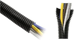 100 Ft. 1/4″ Split Wire Loom Conduit Polyethylene Tubing Black Color Sleeve Tube