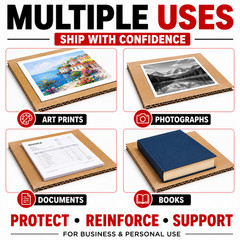 9×12 Corrugated Cardboard Pads Inserts 32 ECT Kraft Filler Sheets 25-200 Pack
