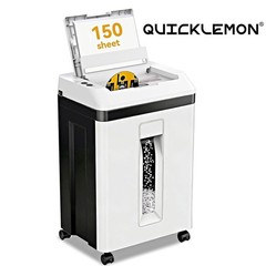 QUIETLEMON 150-Sheet Auto Feed Paper Shredder Micro Cut P-5 For Office Home