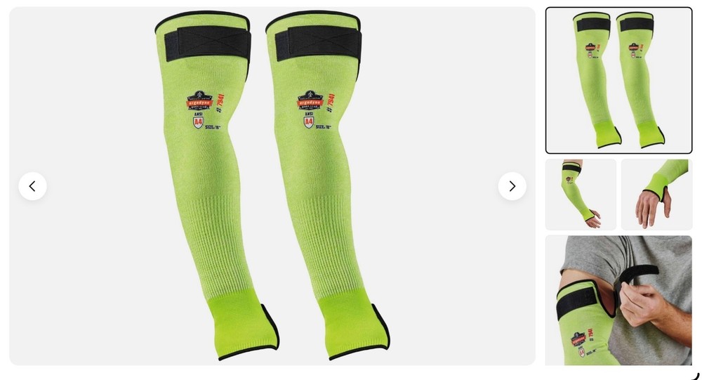 Cut Resistant Arm Sleeves 18 Inch Moisture Wicking A4 Safety Gear