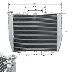 Aluminum Radiator Cooler Cooling Fits for Kawasaki Ninja ZX 10R 2004-2005 04 05