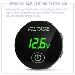 12V-24V Car Marine Motorcycle LED Digital Voltmeter Voltage Meter Battery Gauge