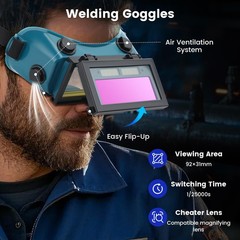 Holulo Auto Darkening Welding Goggles with Clear Inner Lenses Welding Helmet Sol