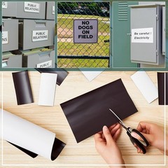 Blank White Magnetic Sheet Roll 24″ x 10 ft Flexible Printable Vinyl 30 Mil