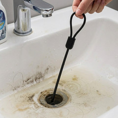 4Pcs PVC Sink Drain Cleaner Brush for Bathroom Kitchen Clog Removal