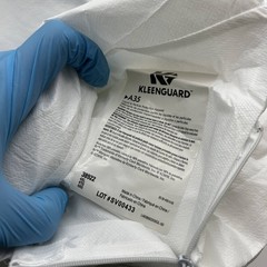 Kleenguard 38922 Coveralls A35 Sz 4XL Disposable White Zippered Front 25pk/Case