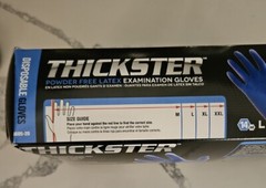 SAS Safety Thickster 2XL Powder Free Latex Gloves – 6605-20 Blue (50-Gloves)