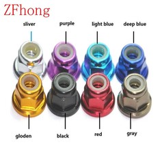 2-10PCS Aluminum Flange Nylon Lock Nuts M2-M8 for RC Model Parts Colorful