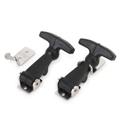 2-10X Rubber Flexible T-Handle Hasp Draw Latch for Tool Box RV Cooler Golf Cart