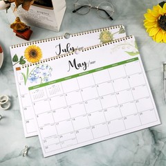 Calendar 2026-2028, 2 Years Wall 14.8” x 11.5”（2026-2027）, Light Green