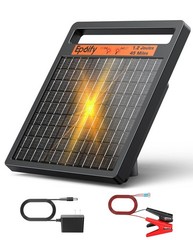Solar Electric Fence Charger 1.2J Stored Energy, 45 Miles Coverage,8W Solar F…