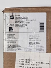 GBC EZLoad Lamination Roll Film 1.7 mil 1″ Core 25″ x 500 ft. 2/Box 3748203EZ