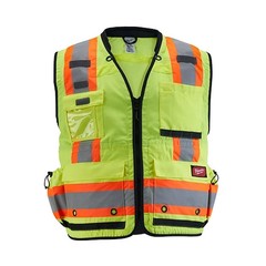 Milwaukee 48-73-5163 Class 2 Surveyor’s High Visibility Yellow Safety Vest – 2XL