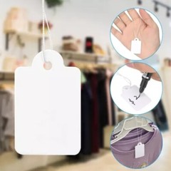 500/1000x Garage Sale Price Tags Size #5 Blank Merchandise Hang String Strung US