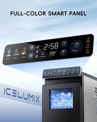 Ice Makers Countertop, Ultra Slim Design with Full-Color Panel, Internal Ligh…