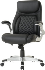 +Posture Ergonomic PU Leather Office Chair. Click5 Lumbar Support with Flipadjus