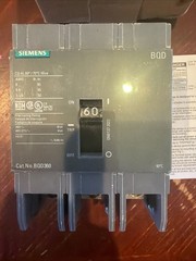 Siemens BQD360 Circuit Breaker 60A 480V 3-Pole Bolt-On. Free Shipping