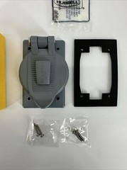 HUBBELL WP1 Weatherproof Lift Cover Gray Lexan for Size 1 Flanged Inlet Outlet