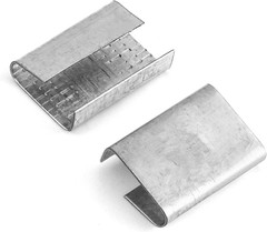 500Pcs 5/8in Steel Strapping Seals Metal Clips for Pallet Banding Firm Fix Loads