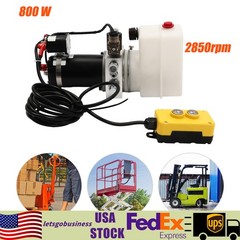 Electric Hydraulic Pump Hydraulic Power Unit Single Acting Oil Pump 12V 800w