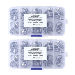 80Pc/Box AZDENT Dental Ortho M series Bands Buccal Tube 1st Molar Roth.022 Conv