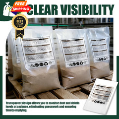 70009V Clear Plastic Dust Collection Bags, 19.5″x33″ Replacement for