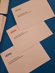 eBay Thank You Cards – Red, Yellow, Green DISCONTINUED 2023 Qty; 100