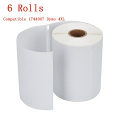 6 Rolls DYMO 4XL Direct Thermal Shipping Labels 4×6 1744907 Compatible 220/Roll