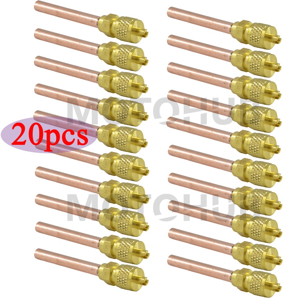 20x HVAC AC Schrader Valve 1/4″ SAE * 1/4″ OD * 2.75″ Stem Core Remover Cap Tube
