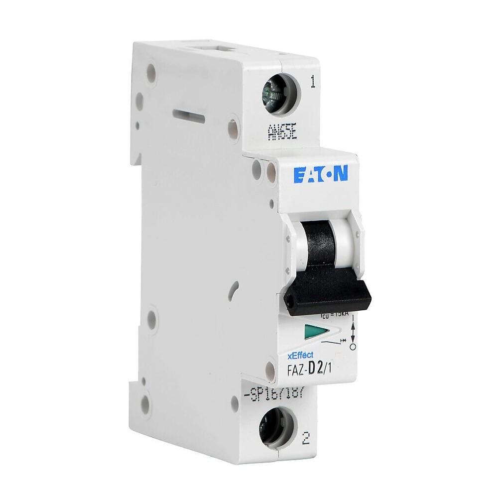Eaton FAZ-D2/1-SP DIN Rail Circuit Breaker 2A 277V AC 1 Pole (FREE SHIPP)