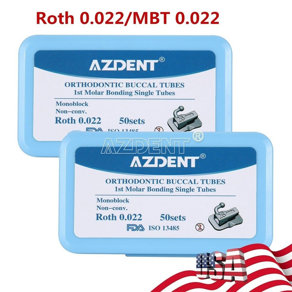 AZDENT Tubos bucales de monobloque ortodoncia dental MBT/Roth 022 1er molar U1L1
