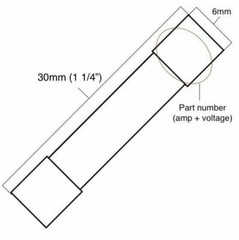 Pack of 5, MDL 2 MDL 2A or MDL-2BC 125v/250v Slow-Blow Time Delay Glass Fuses, 2