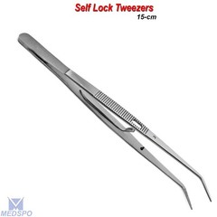 Surgical Cotton Dressing Tissue Tweezers Self Locking Forceps Dental Instruments
