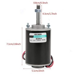 Permanent Magnet Motor DC 12/24V 30W High Speed CW/CCW Reversible Electric Gear