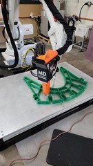 Industrial LFAM 3d printer Massive Dimension MDPE-10 / ABB 4600, 3’x5′ print bed