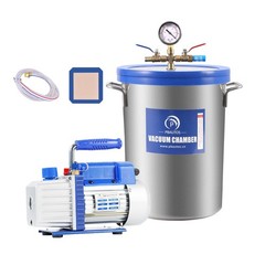 P PBAUTOS 9 Gallon Tempered Glass Vacuum Chamber with Two Rubber Seals, 33L…